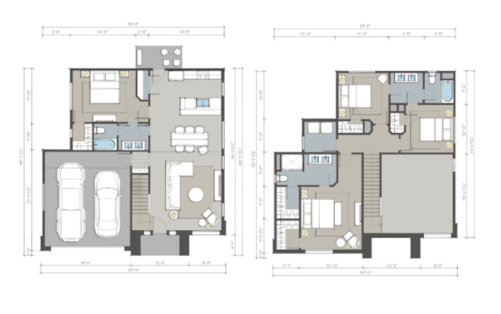 The Bluejacket - 4 bedroom floorplan layout with 3 bathrooms and 1899 - 1912 square feet The Bluejacket - 4 bedroom floorplan layout with 3 bathrooms and 1899 - 1912 square feet